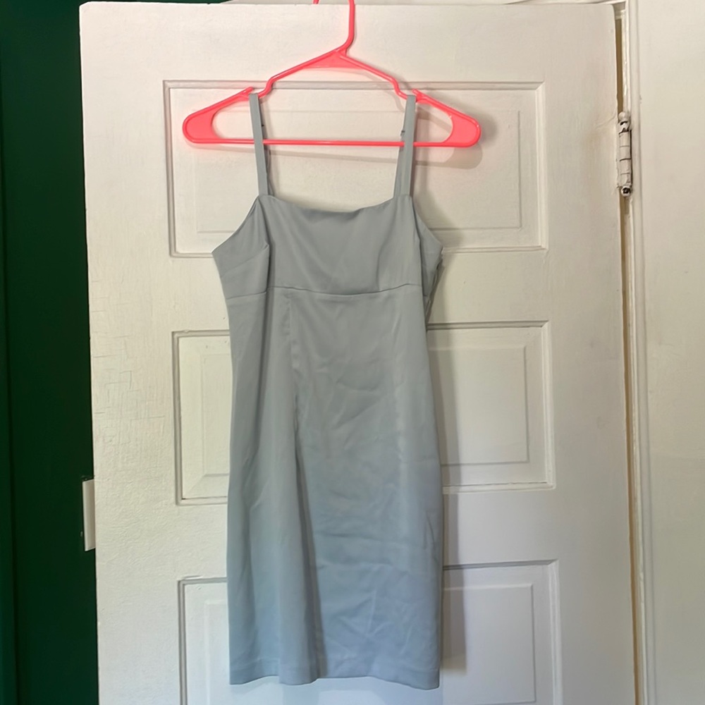 Urban Outfitters Wesley Satin Straight Neck Slip Dress